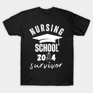 Nursing School Survivor, Nurse Graduation T-Shirt